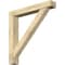 Ekena Millwork Traditional Block Rough Sawn Bracket w/ Offset Brace, Douglas Fir, 6"W x 38"D x 38"H BKT0604X38X38TRA05RDF - alternate 1
